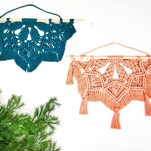 Macrame Mandala PATTERN Pdf. Macrame Half Mandala Step by Step Tutorial ...