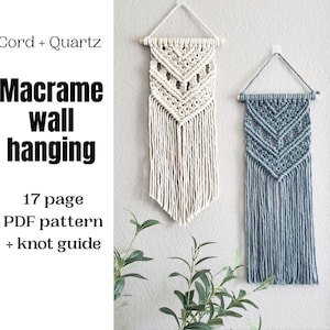 Beginner macrame wall hanging pdf pattern. macrame patterns. macrame tutorials, diy macrame. boho home and wall decor diy.