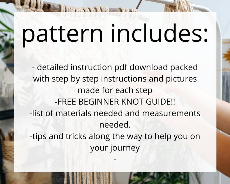 Macrame mandala pdf pattern, step by step guide, macrame tutorial, boho wall decor pattern, macrame mandala, large pattern image 2