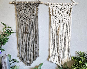 Handmade Macrame Wall Hanging: Boho Home Decor (12x24 inches)