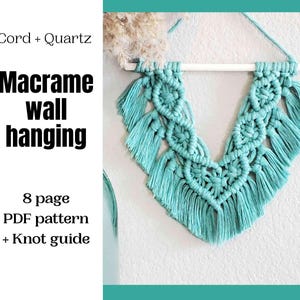 Macrame wall hanging pdf pattern, beginner macrame tutorial, DIY macrame step by step, DIY boho decor, diy craft home decor. English only