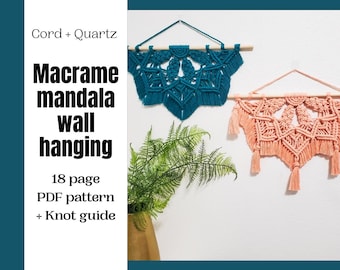 Macrame Half Mandala Pattern: Boho Wall Hanging DIY (PDF Pattern)