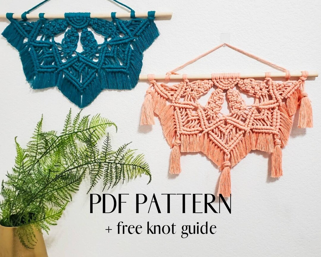 Macrame Mandala PATTERN Pdf. Macrame Half Mandala Step by