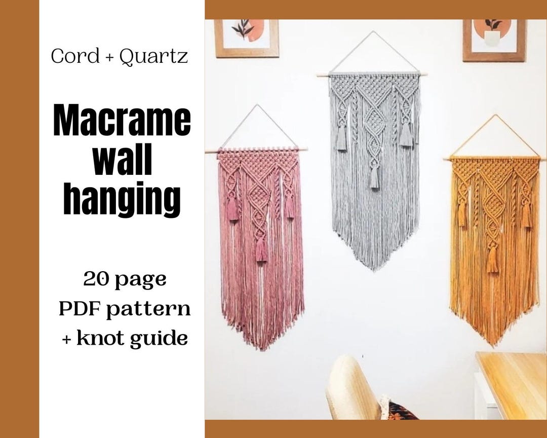 Macrame Wall Hanging Pattern Macrame Step by Step Tutorial - Etsy