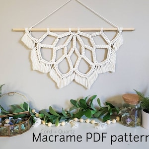 Macrame lotus mandala pdf pattern, intermediate and advanced macrame ...