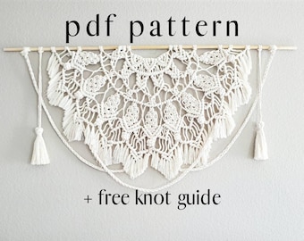 Motif mandala en macramé : tutoriel de décoration murale bohème (Modèle PDF)