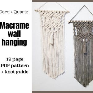 beginner macrame wall hanging pdf pattern. macrame tutorial. DIY wall decor. wall hanging pattern, tutorial and how to instructions.