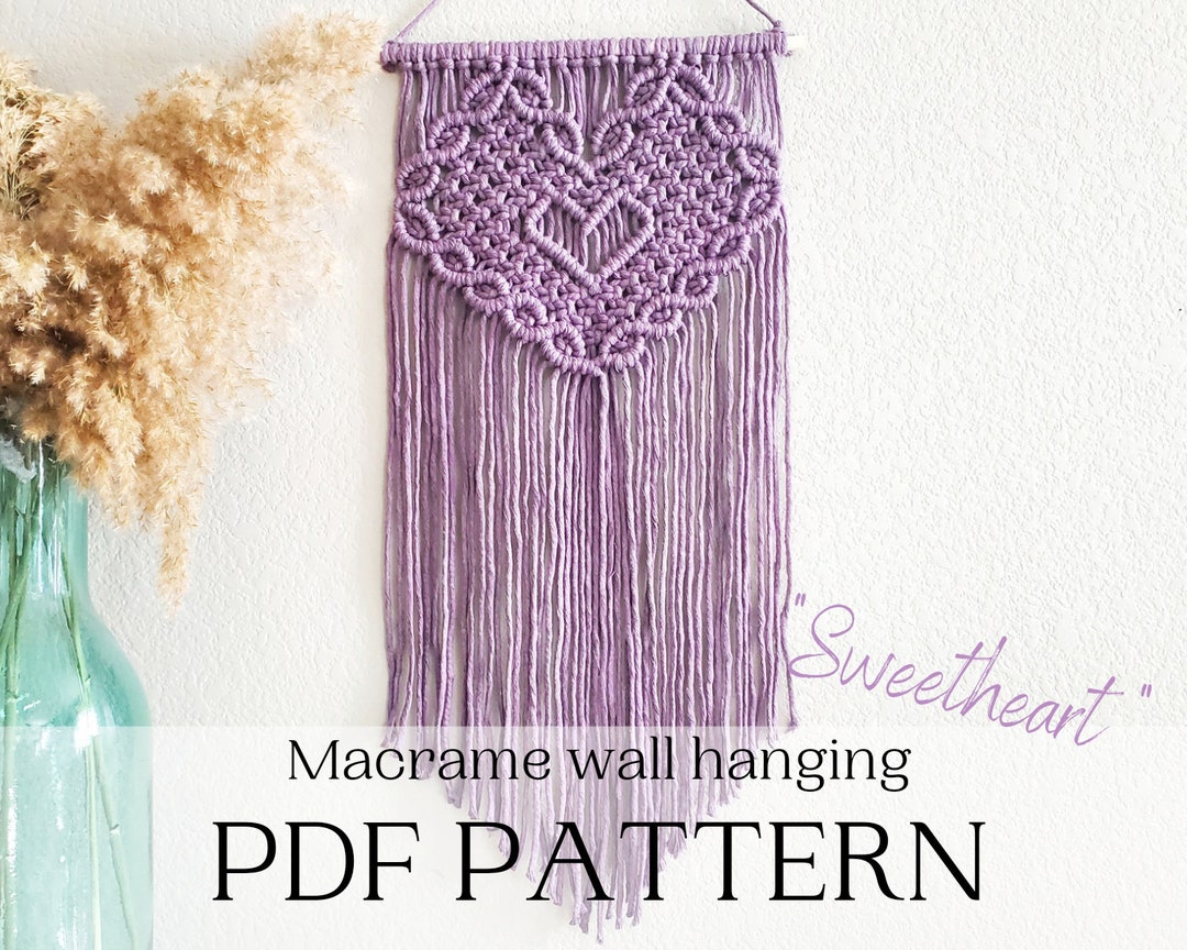 Macrame Wall Hanging Pdf Pattern, Step by Step Guide, Macrame