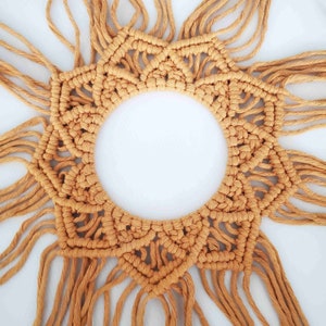 macrame wall hanging pdf pattern, beginner macrame tutorial, DIY macrame step by step, Macrame mandala pattern. macrame circle. English only image 6