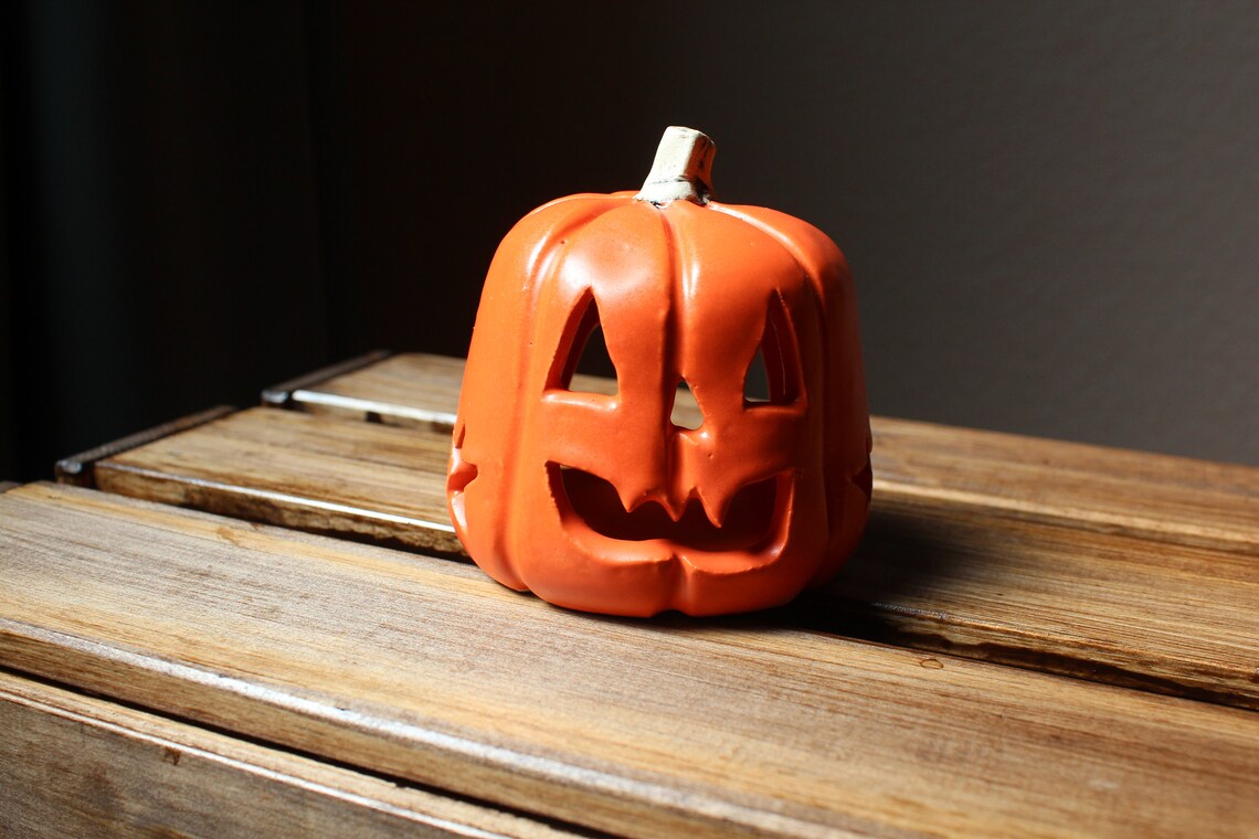 Handmade Ceramic JackoLantern Tea Light Etsy