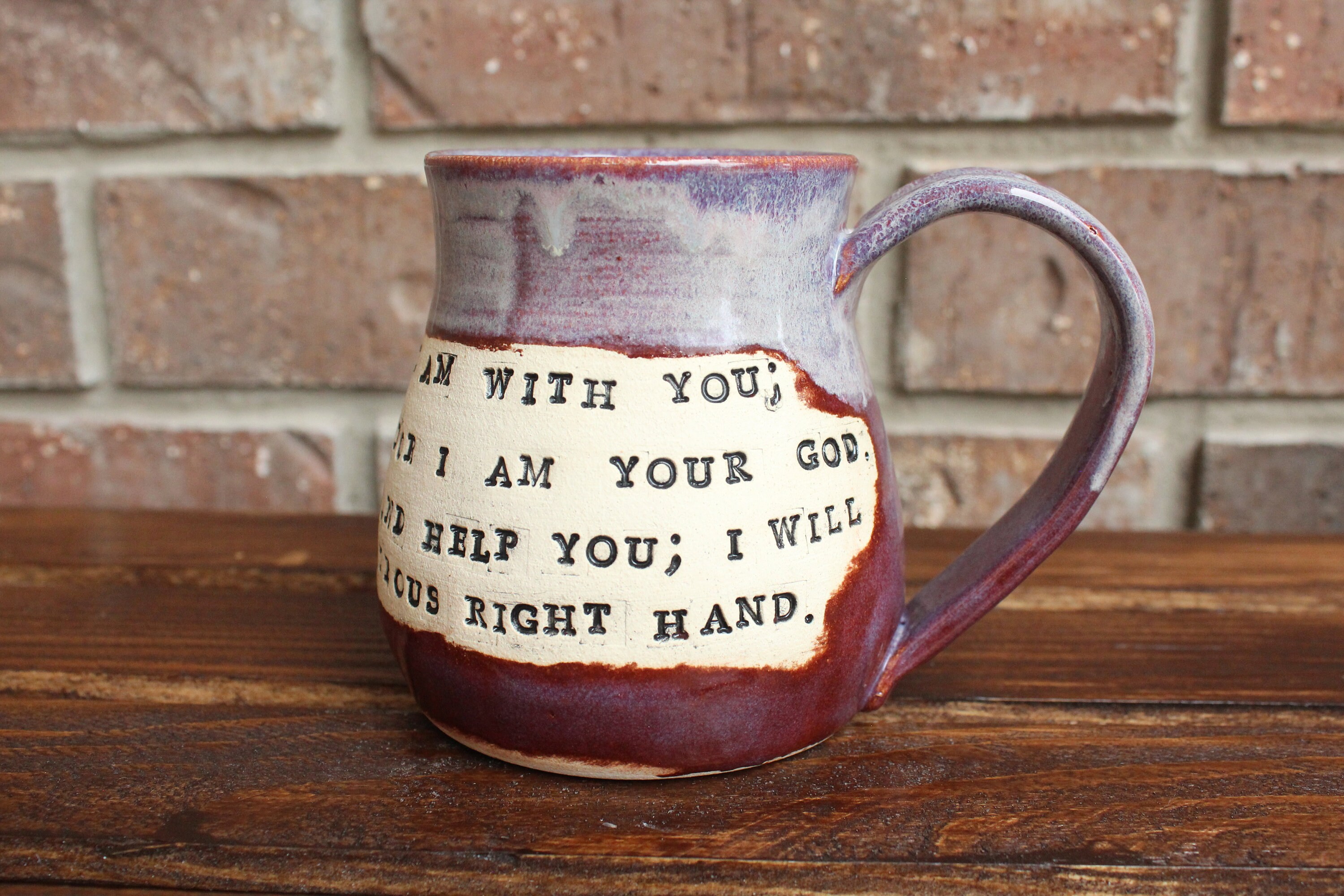 Handmade Ceramic Bible Verse Mug Isaiah 4110 Etsy