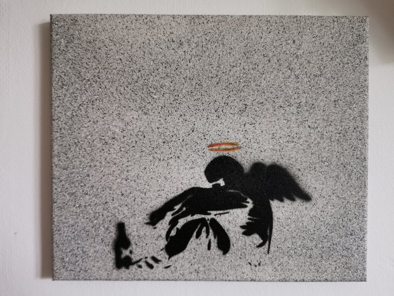 Banksy Fallen Angel Etsy