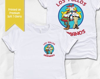 FRONT + BACK print | Los Pollos Hermanos Halloween Cosplay T-Shirt | Group Costume | Premium Soft Shirts