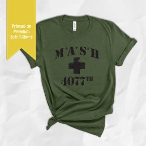 MASH 4077th Classic American TV Series T-Shirt | Vintage T-Shirt M*A*S*H | Army Hospital Tee | Korean War | Premium Soft Shirts
