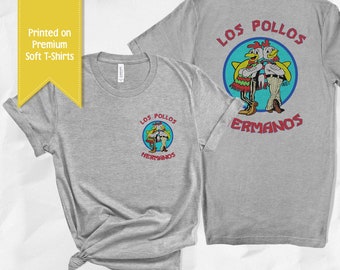 FRONT + BACK print | Los Pollos Hermanos Halloween Cosplay T-Shirt | Group Costume | Premium Soft Shirts