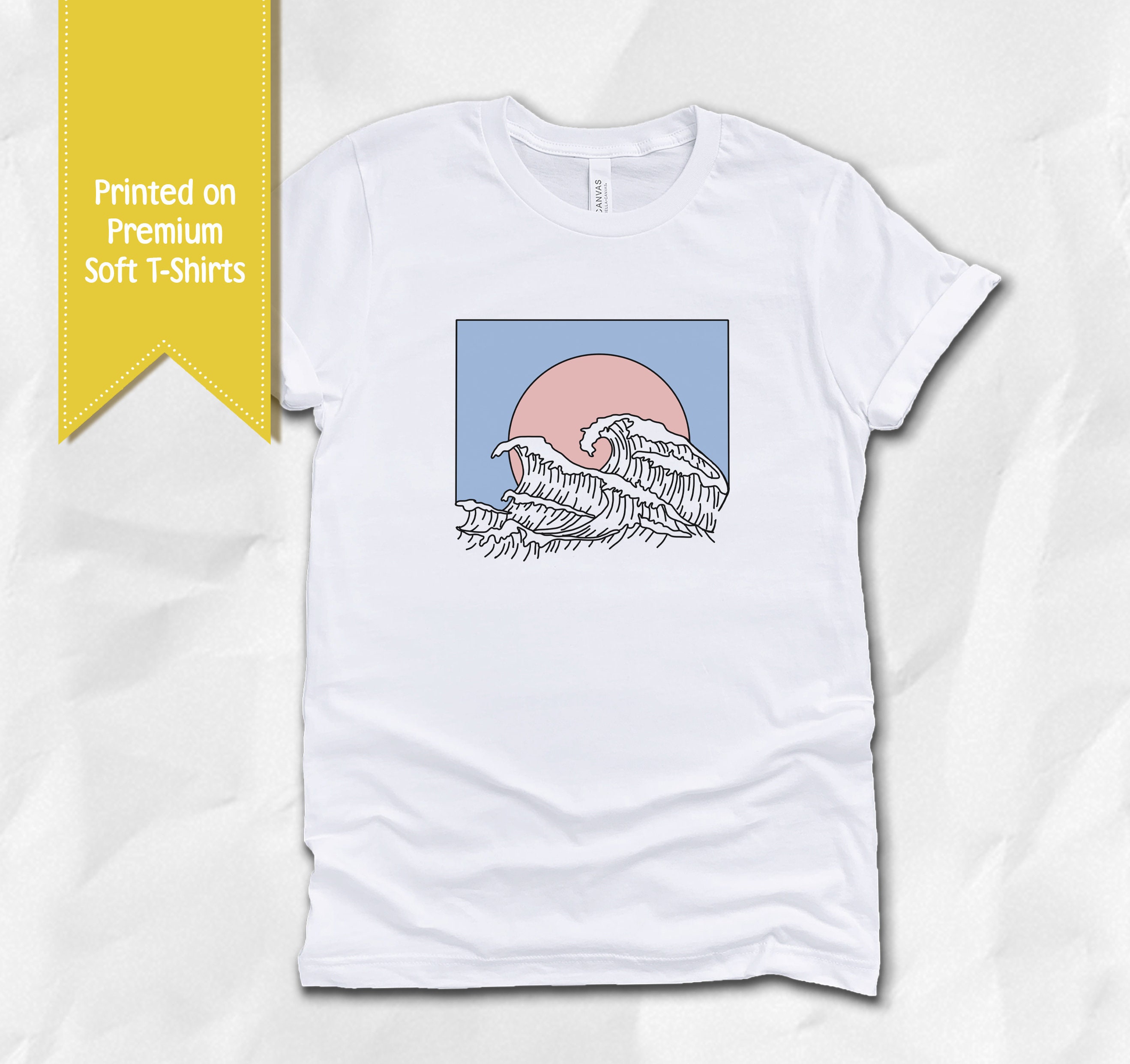 Ocean Wave Aesthetic Tumblr 90s T-shirt 