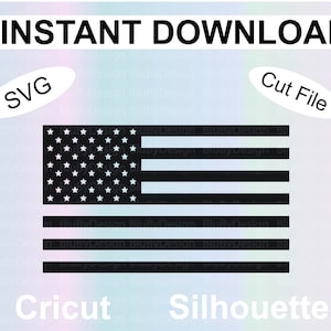 American Flag SVG Cut File For Cricut & Silhouette - Instant Download