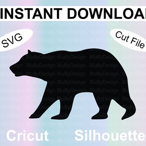 Bear SVG Cut File For Cricut & Silhouette - Instant Download
