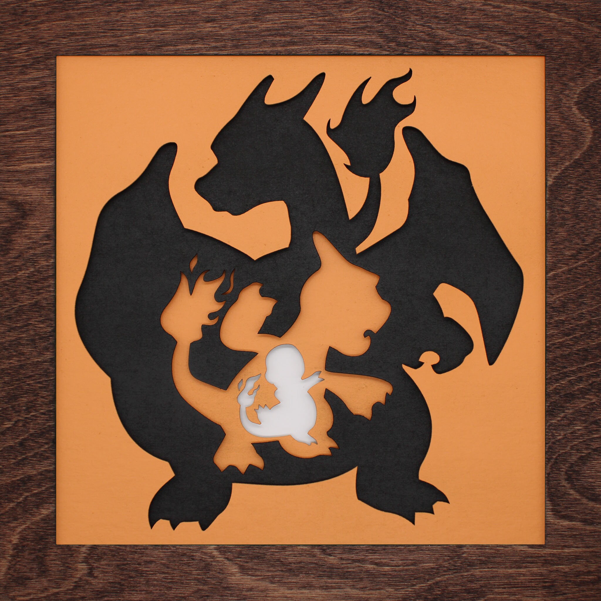 Charmander Evolution Pokemon Framed Room Decor Etsy