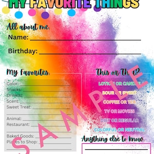 Mi lista de cosas favoritas