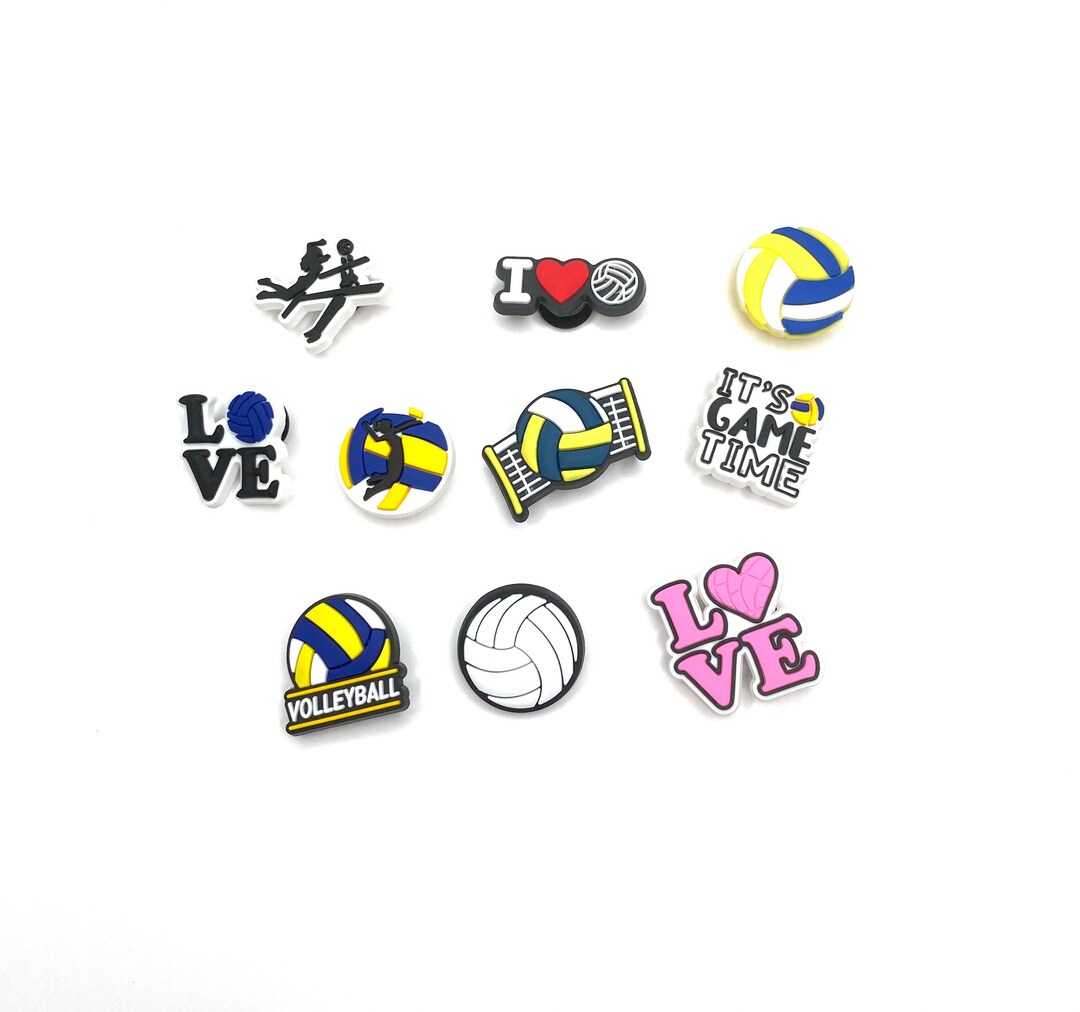 Volleyball Croc Charms Etsy