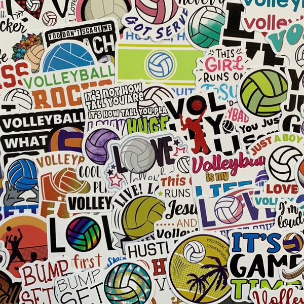 Volleyball Stickers Etsy