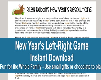 New Years Left Right Game - Etsy