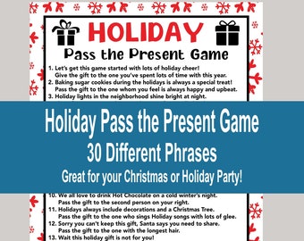 Pass the Gift Game, Pass the Present Game 2023, Christmas Games for Kids, Christmas Icebreaker Game, School Activity, Holiday Family Game