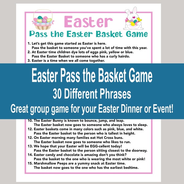 Easter Game, Pass the Gift Game, Easter Games for Kids, Easter Egg Game, Icebreaker Game, School Activity Game, Easter Family Game