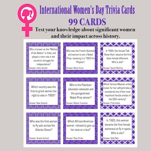 Quiz sulla Giornata internazionale della donna, Giochi a quiz sul Mese della storia delle donne, Attività divertenti per il Mese della storia delle donne, Gioco scolastico a quiz dell'8 marzo