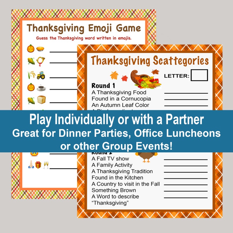 Thanksgiving Games Thanksgiving Trivia Zoom Games Adult | Etsy