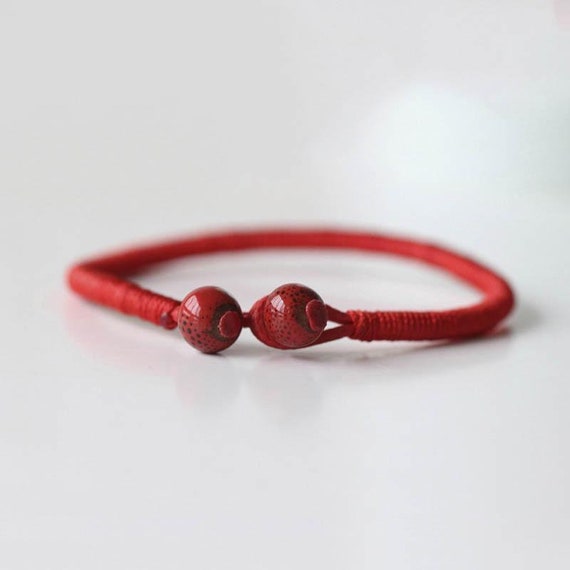 Lucky red string bracelet Kabbalah Amulet Knots Protection Rope man or  women | eBay