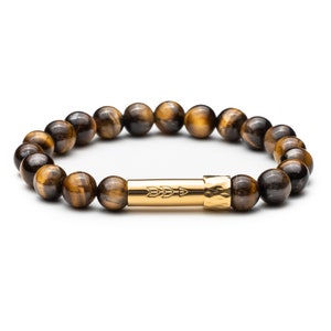 Tigers Eye MantraBEADS Bracelet, Wish Bracelet, Secret Message Bracelet, Intention Bracelet, Manifestation Jewelry, Unique Gift For Her