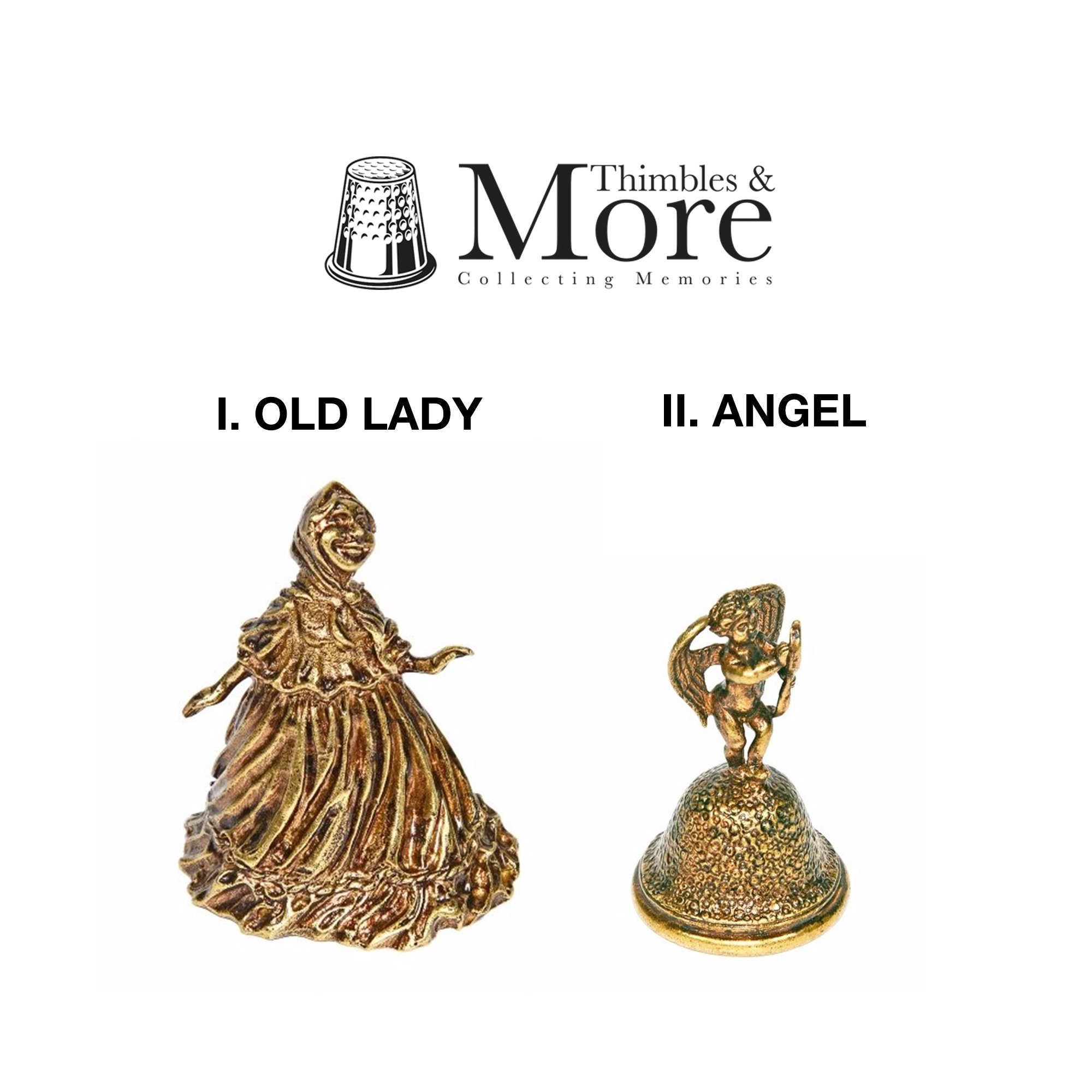 Bronze Bell Collectible Cute Angel Bell Old Lady Bell Sewing Gifts for