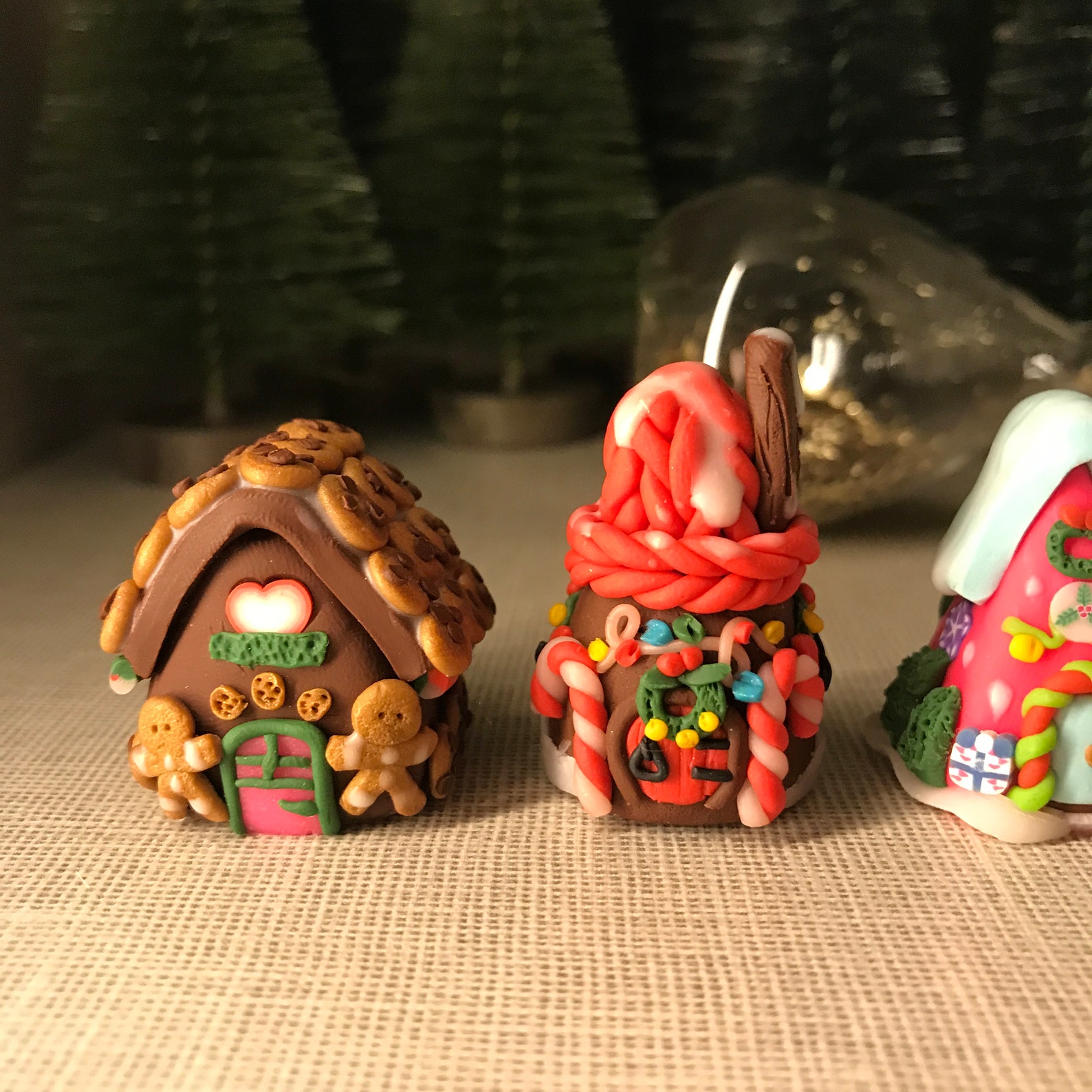 Polymer Clay Thimble Christmas Village Christmas Gift Cookie Etsy