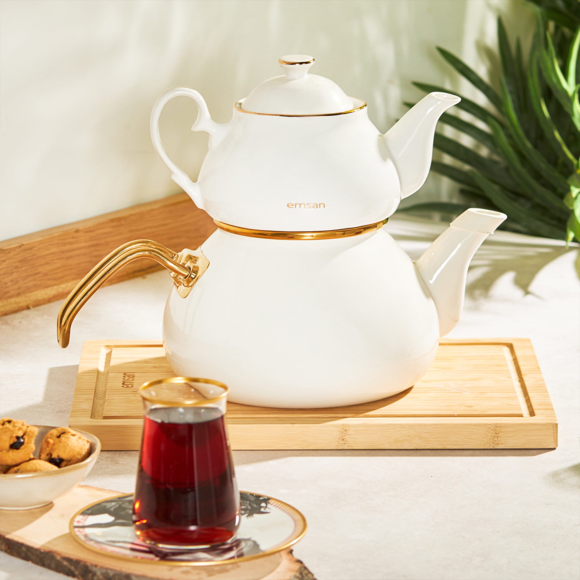 Enamel Porcelain Teapot Set Turkish Tea Pot Tea Kettle Etsy