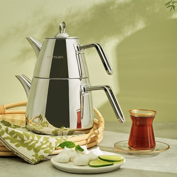 Stainless Steel Turkish Tea Pot, Caydanlik