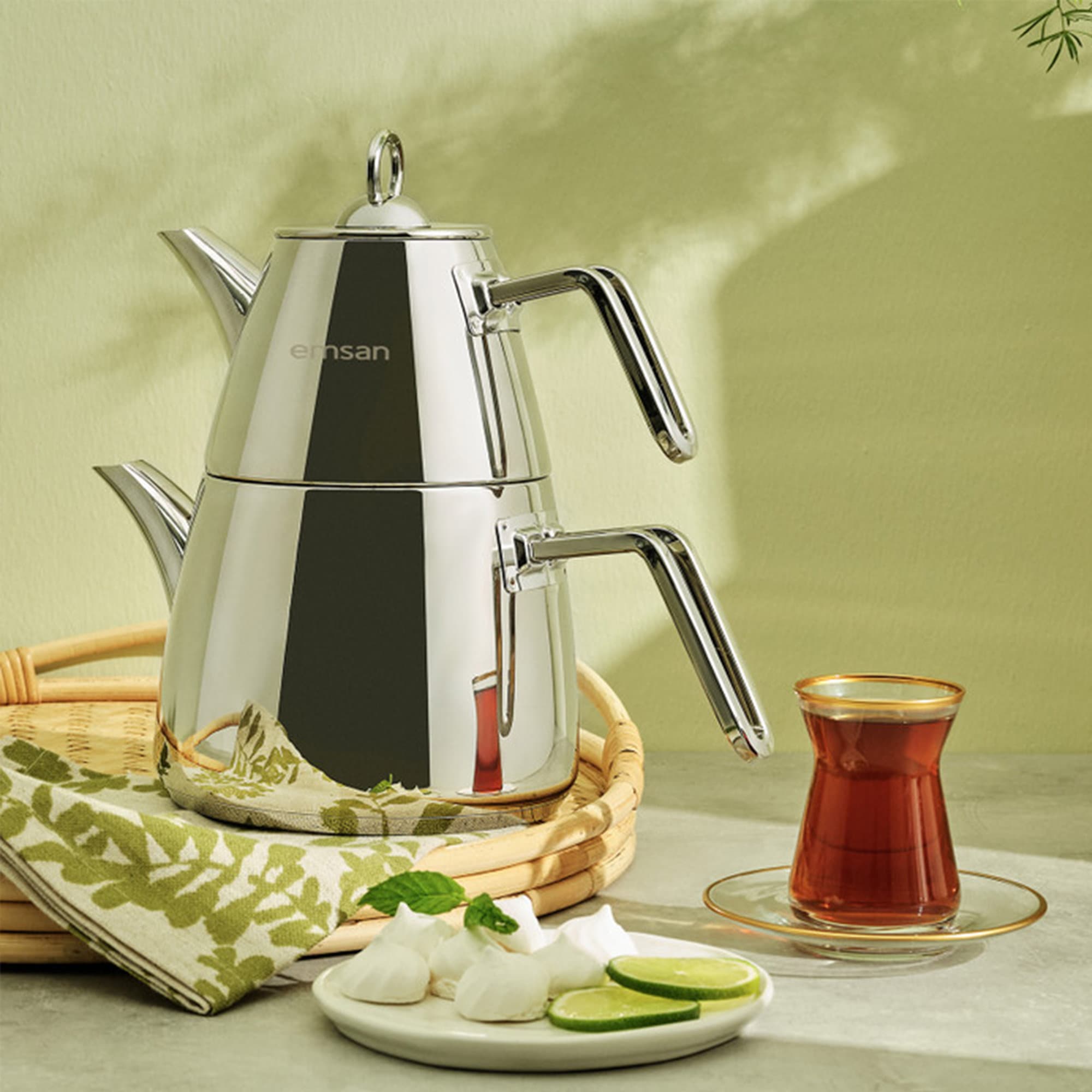 Stainless Steel Teapot Set Turkish Tea Pot Tea Kettle Self