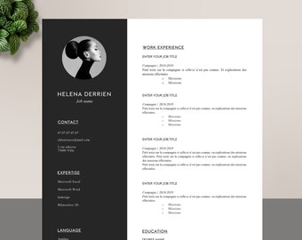 Luxury Resume template and cover letter. Modern and elegant