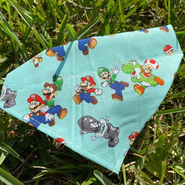 Handmade Nintendo Mario Kart Pet Bandana