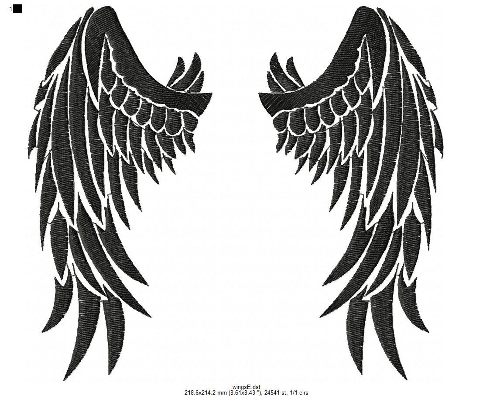 Angel Wings 2 Machine Embroidery Design Embroidery | Etsy