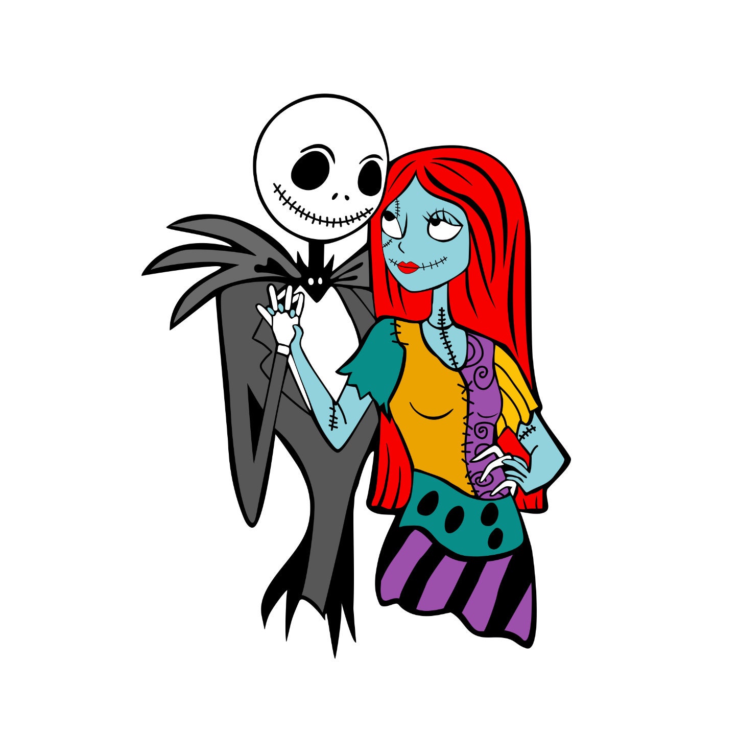 Drawing Illustration Jack And Sally Svg Nightmare Svg - vrogue.co