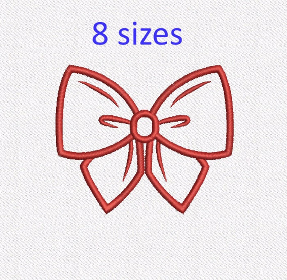 Bow Embroidery Design Machine Embroidery Design Bow Fill Etsy