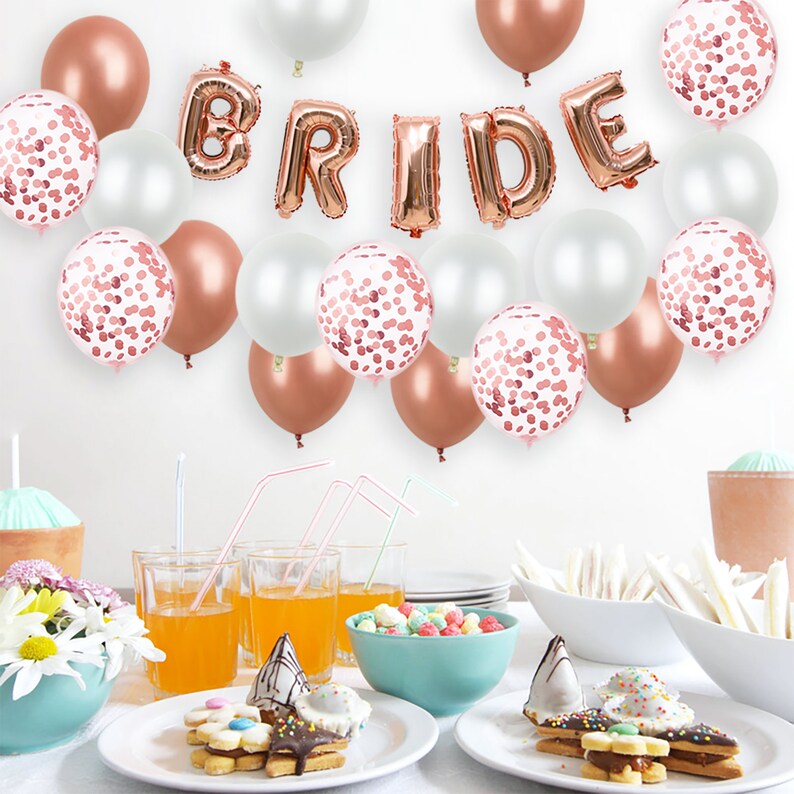 Rose Gold Bachelorette Party Decorations Kit Bridal Shower Etsy