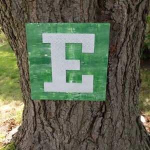 Cartel de arte abstracto de Perler Eastern E Michigan Canvas
