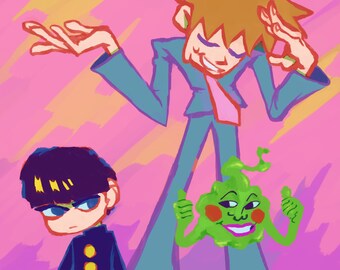 Mob Psycho Fan Art Etsy