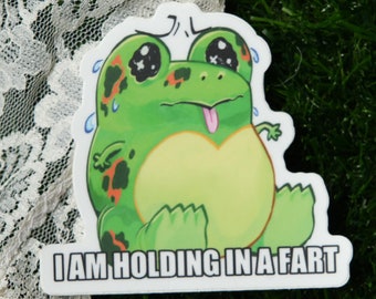 Farty Frog Vinyl Sticker