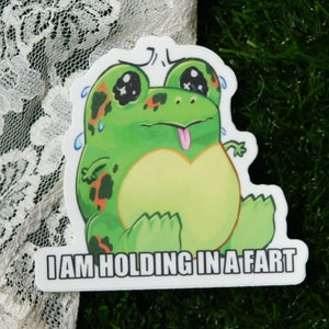 Farty Frog Vinyl Sticker