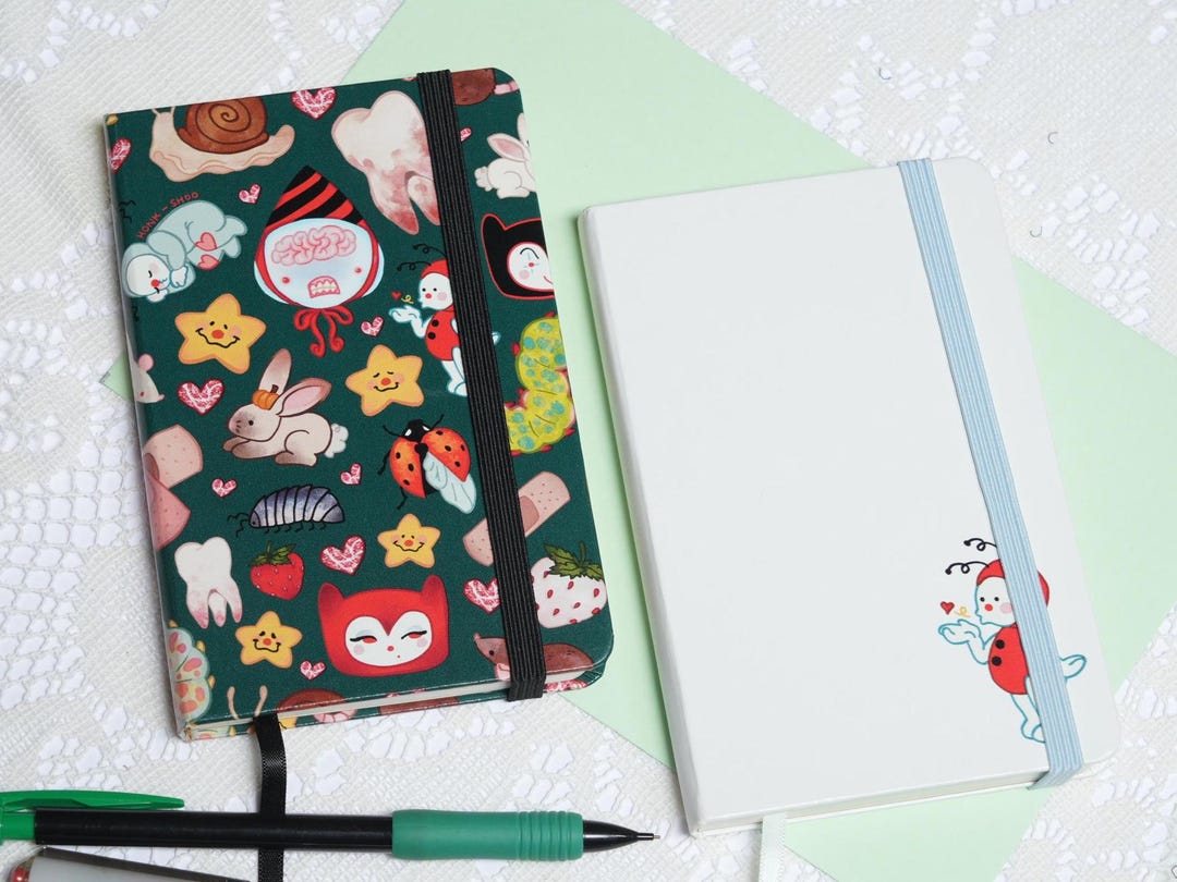 Funky Notebooks for Journaling, Sketching, Planning. Blank and Dotted ...