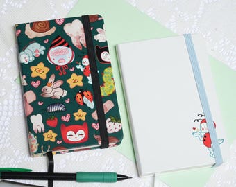 Funky Notebooks for Journaling, Sketching, Planning. Blank and Dotted Paper.